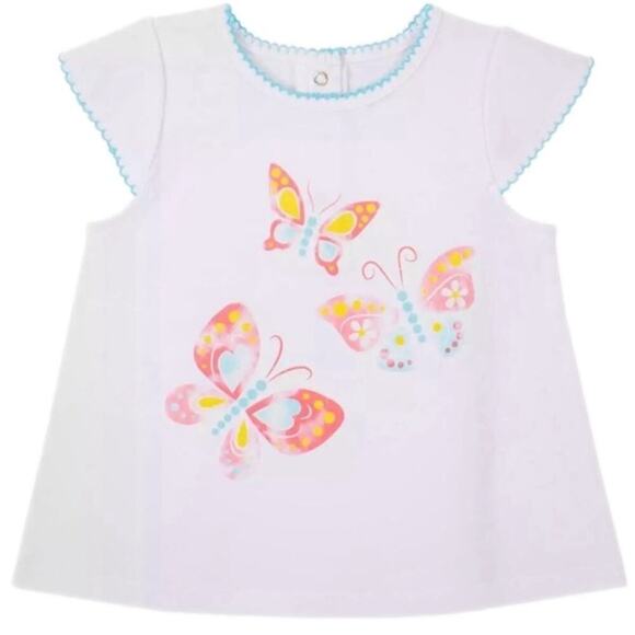 Baby Kids Headquarters Girl's Butterfly 3 Piece Romper Short Set 6 Month NWT - Picture 7 of 8